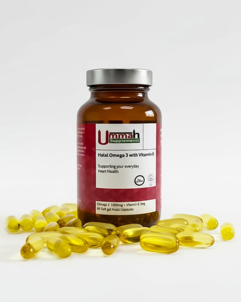 Ummah Supplements Omega 3 with Vitamin E bottle